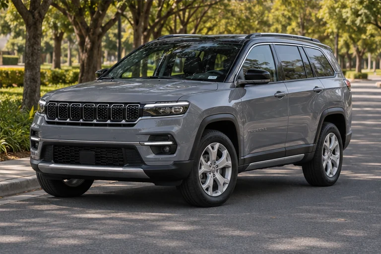 Ilustração de um Jeep Commander com destaque para o conjunto de rodas.